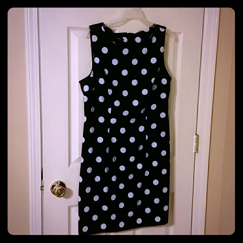 Polka dot shift dress